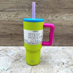 Simple Modern 24oz Trek Tumbler w/ Handle & Straw Insulated Stainless Steel Lime